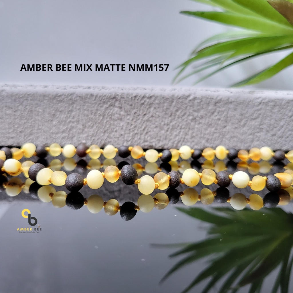 Kalung Amber Bayi Tumbuh Gigi Premium Matte Mix NMM157 By Amber Bee