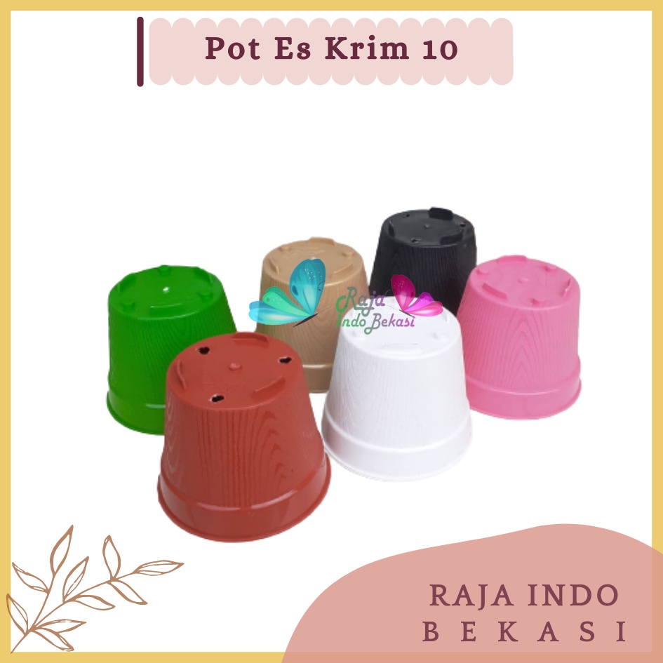 Pot Es Krim 10cm Pot Bunga 10 Cm Putih Hijau Kuning Pink Ungu Tanpa Lubang Bkn Pot tawon 10 Cm