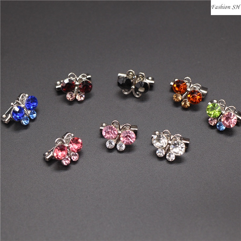 6pcs Bros Pin Butterfly Kecil Hias Berlian Untuk Aksesoris Scarf Wanita M70038-9