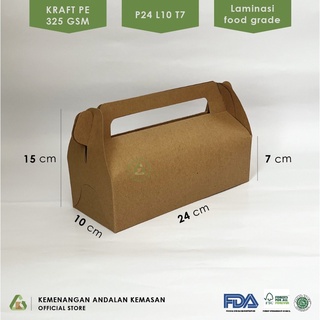 Jual Gable Box / Gable Box Bolu Gulung / Kotak Kue / Box Makanan / Dus