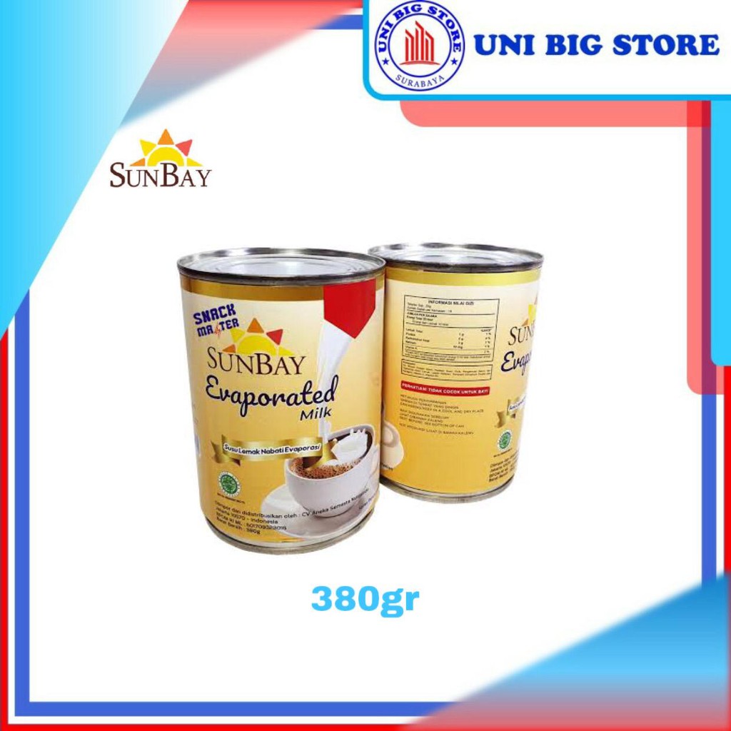 

SUNBAY Evaporated Milk Susu Evaporasi 380 gr