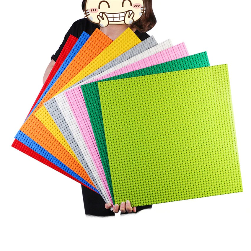 Mainan Lego 50*50 Dots Quality BasePlate Building Blocks Wall DIY Base Plate 40*40cm Small Bricks