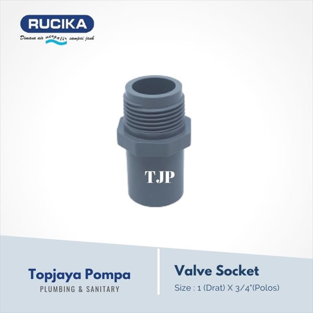 VALVE SOCKET AW RUCIKA  1 X 3/4&quot;