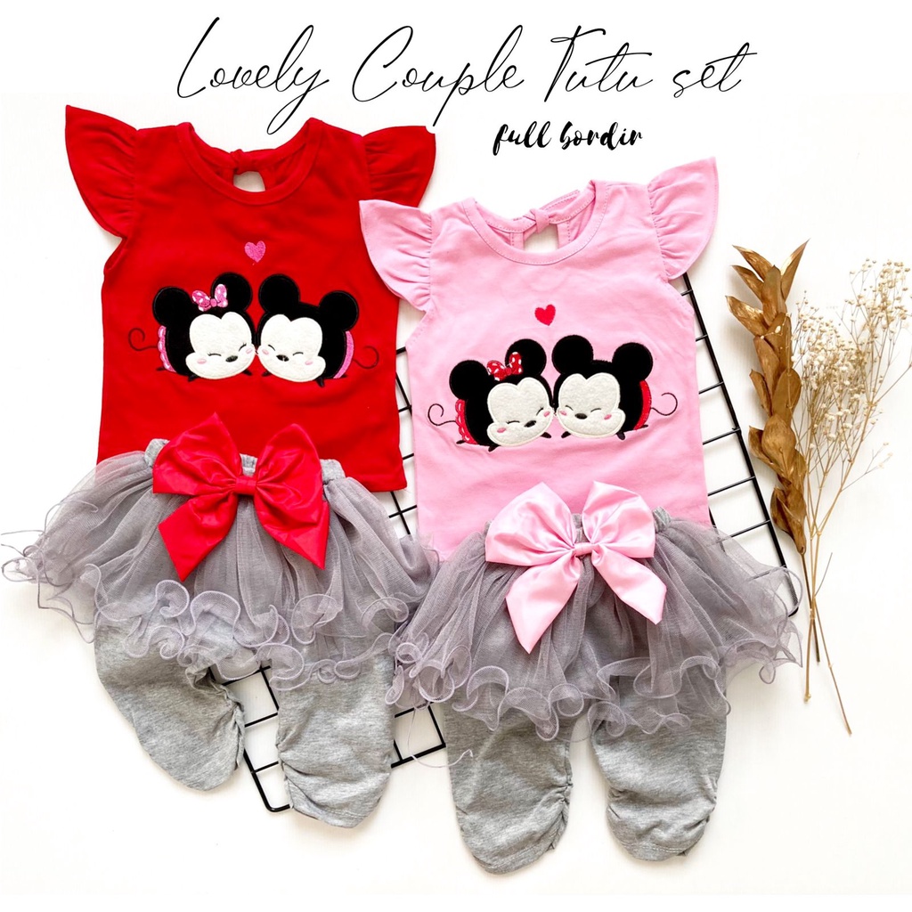 SET TUTU SUIT baju rok tutu dress bayi anak perempuan cewek lucu terlaris murah BALLERINA / CALFY / LOVELY COUPLE / SNOW WHITE SUNNY