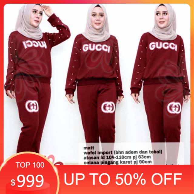 Setelan baju olahraga wanita gucci