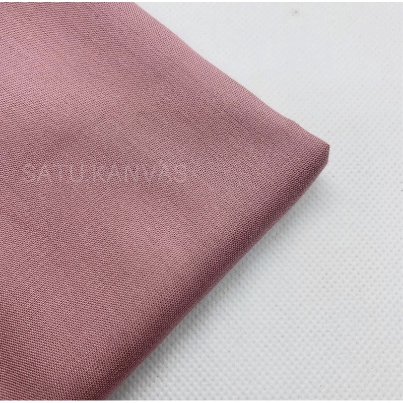 Kain RAYON katun uniqlo rayon polos kualitas bagus-Dusty pink