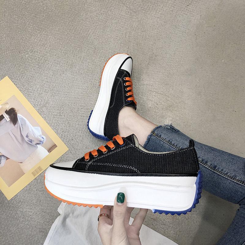 1001 SEPATU SNEAKERS WANITA CYLA DENIM SHOES !!! - 5 WARNA