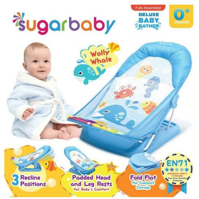 SUGAR BABY  BATH TUB Bak Mandi Bayi | Deluxe Baby BATHER KURSI MANDI Bayi