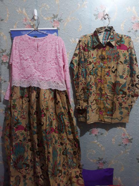 Couple Batik Gamis Brocade Krisna Cendrawasih Kamaratih Rinjani