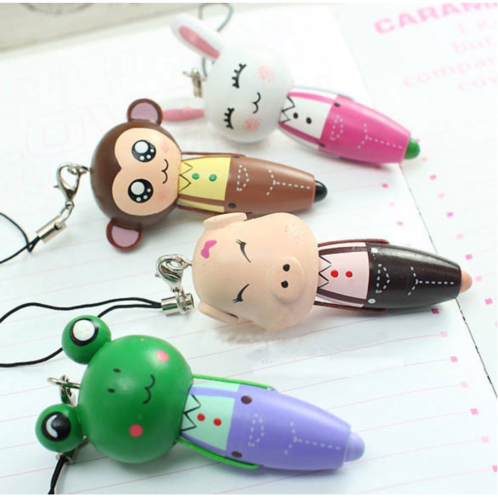 

Super Hot! Pulpen mini dari kayu dengan motif binatang lucu - KSY005