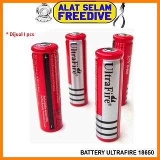 Battery Torch Underwater Baterai 18650 Senter Selam Ultrafire 3,7V