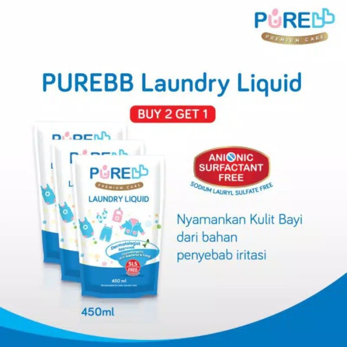 Pure BB Combo Liquid Laundry 450ml (2+1)