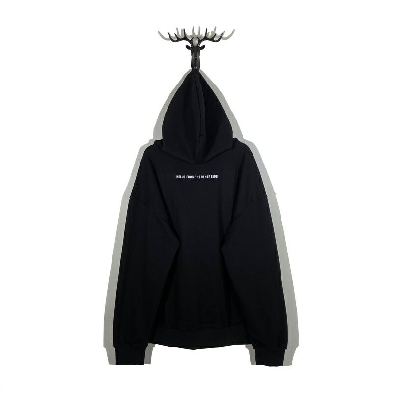 S - XXXXXL(6XL) Hoodie Black ALIEN Jaket Sweater Loose Long Sleeve BIGSIZE OVERSIZE Unisex 5XL 4XL 3XL 2XL XL L Jumbo