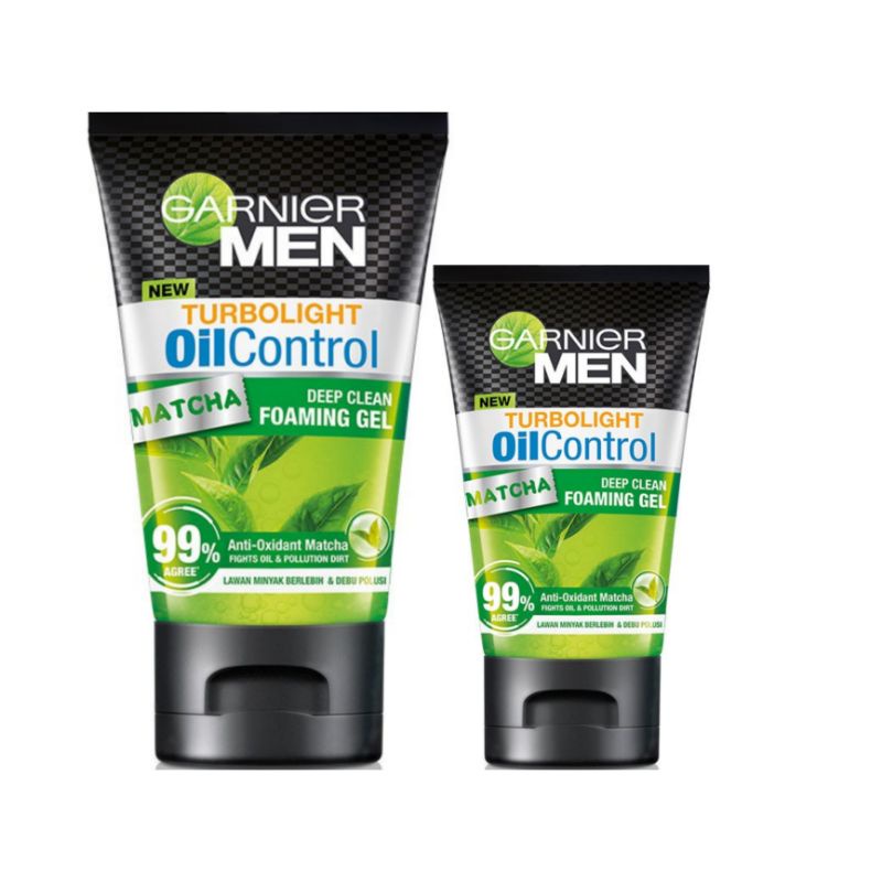 GARNIER MEN Turbo Light Oil Control Matcha Deep Clean Foaming Gel