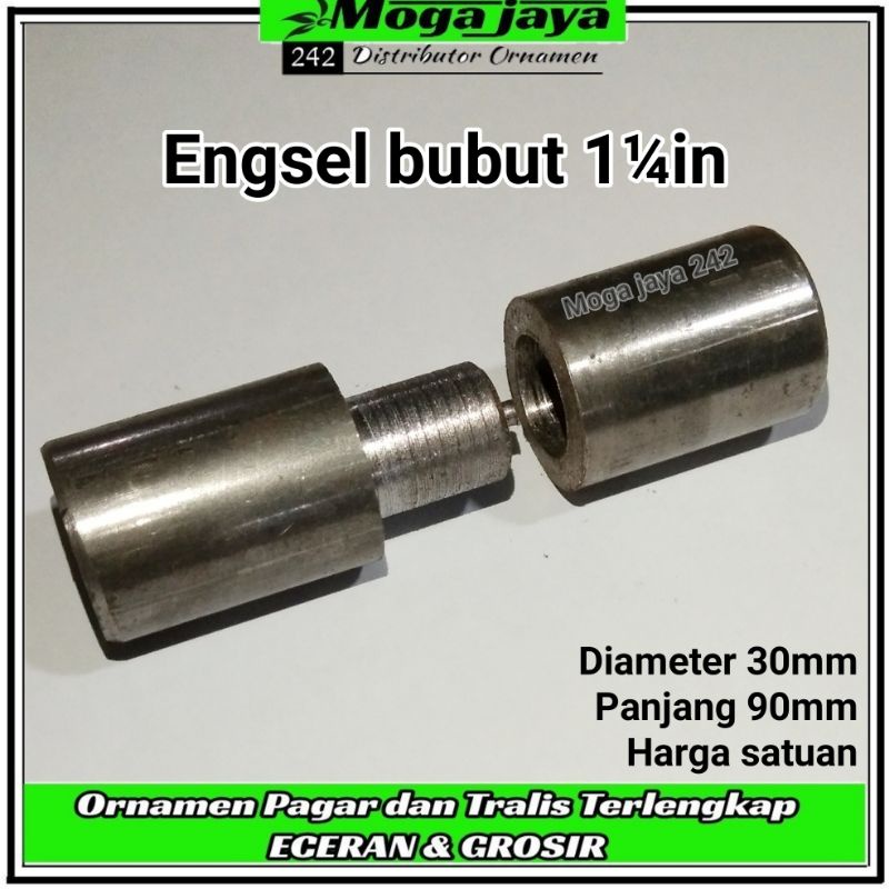 engsel bubut 1¼ inch engsel pintu pagar besi as