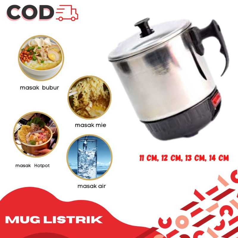 Mug Listrik Pemanas Air Electric Heating Cup Gelas Masak Mie Teko Listrik