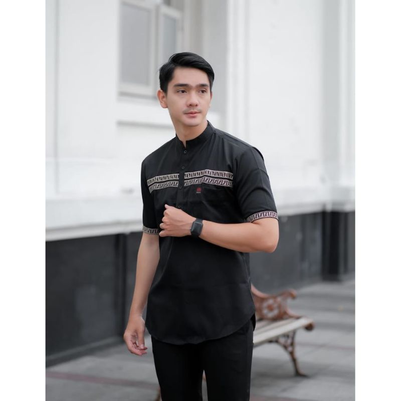 SIZE M L XL XXL Baju Koko Kurta Dewasa Lengan Pendek bahan toyobo premium tebal Adem Serap Keringat