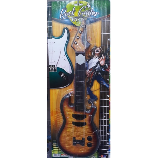 MAINAN GITAR-GITARAN ROCK GUITAR WOOD