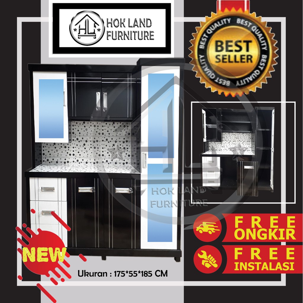 Lemari sayur 4 pintu lemari rak piring dapur minimalis / Lemari Sayur 4 Pintu Kayu Multiplek / LS32