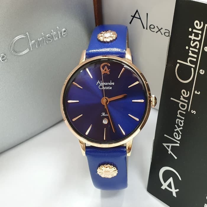 JAM TANGAN WANITA ALEXANDRE CHRISTIE AC 2776 LEATHER ORIGINAL GARANSI RESMI 1 TAHUN