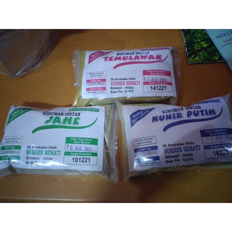 

jamu bubuk jahe / kunir putih / temulawak