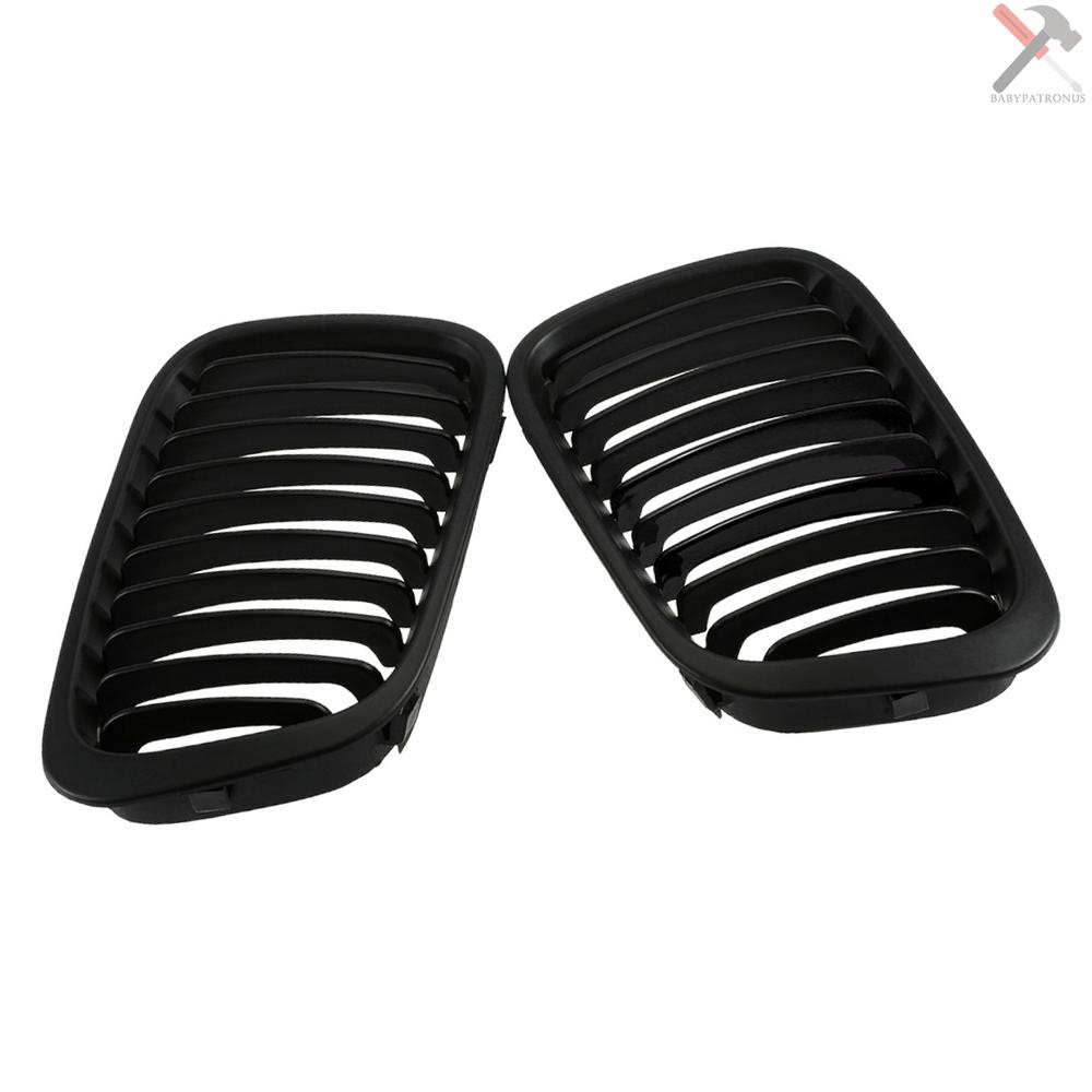 2Pcs Grill Depan Warna Hitam Matte Untuk BMW E46 3 Series 4 Pintu 1998-2001