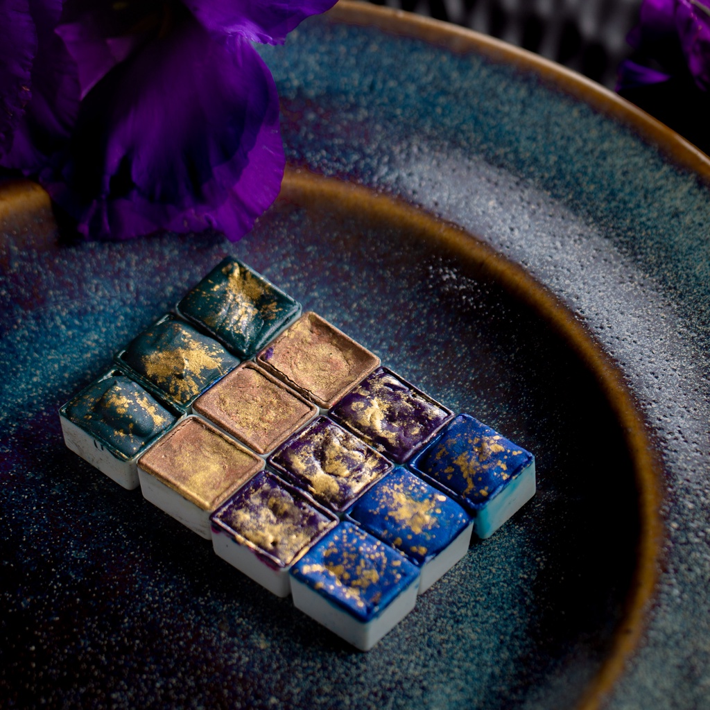 

Dreamy Poppies Shooting Stars Handmade Metallic Watercolor