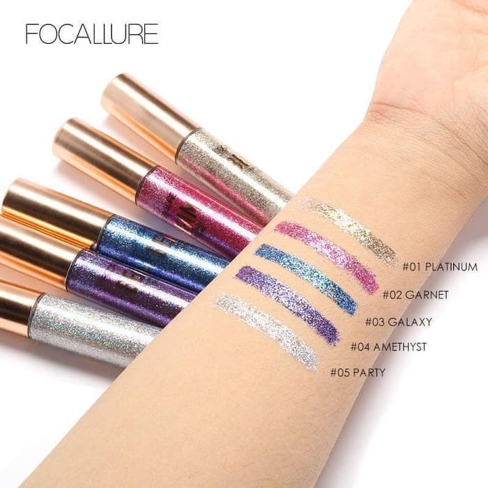 FOCALLURE Heavy Glitter Eyeliner ORI Focallure Warna Glitter Eyeliner