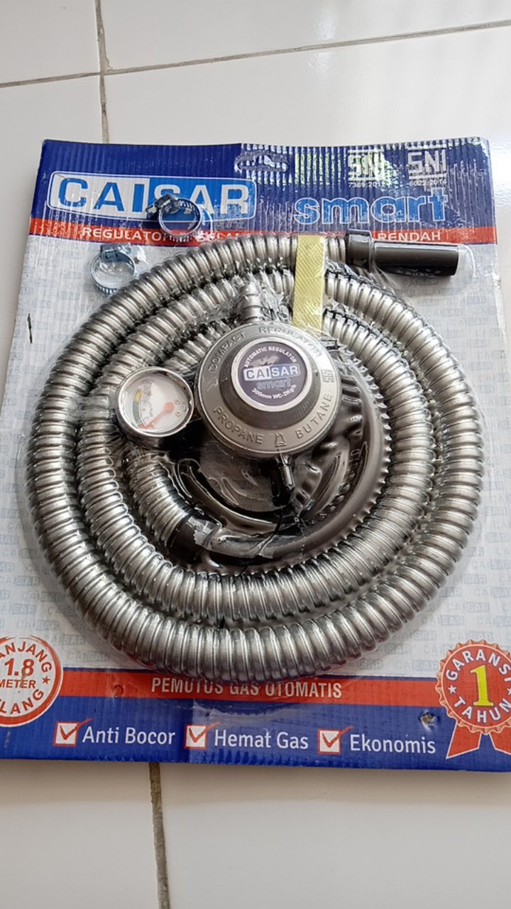 Paket Caisar Smart Regulator ( Meter ) + Selang Aluminium Sni