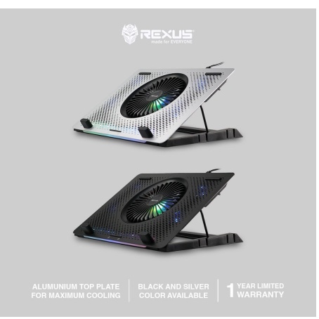 ITSTORE Rexus Cooling Pad / Coolingpad Breeze B150 5 Fan With RGB Alas pendingin Laptop