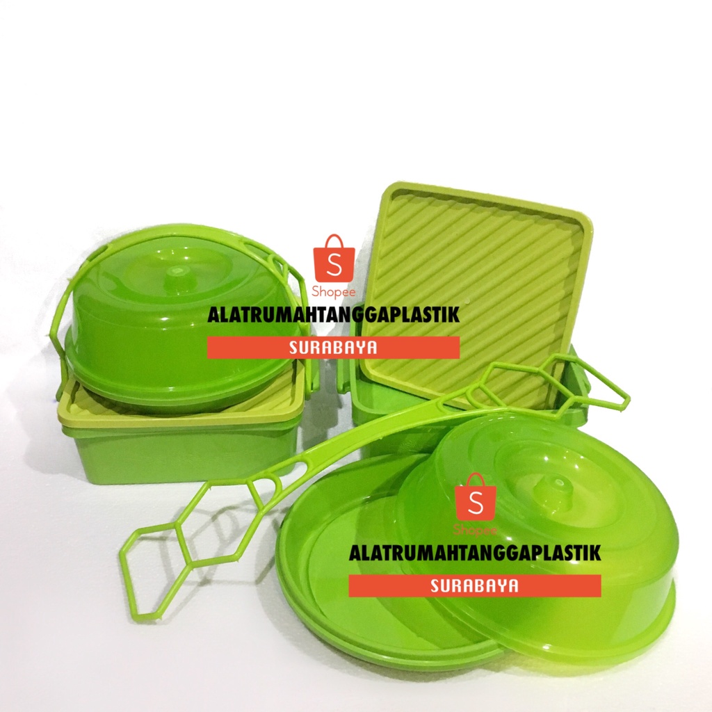 1pc Rantang Susun 2 Chelsea Luna Transparan / Kotak Makan Susun / Tempat Makan Susun / Tempat Roti /