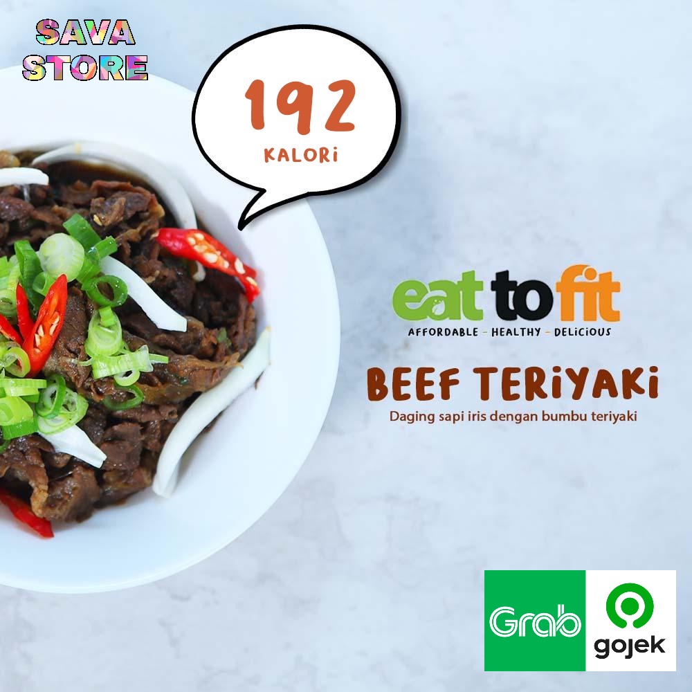 FROZEN FOOD MAKANAN DIET EAT TO FIT BEEF TERIYAKI - 100gr