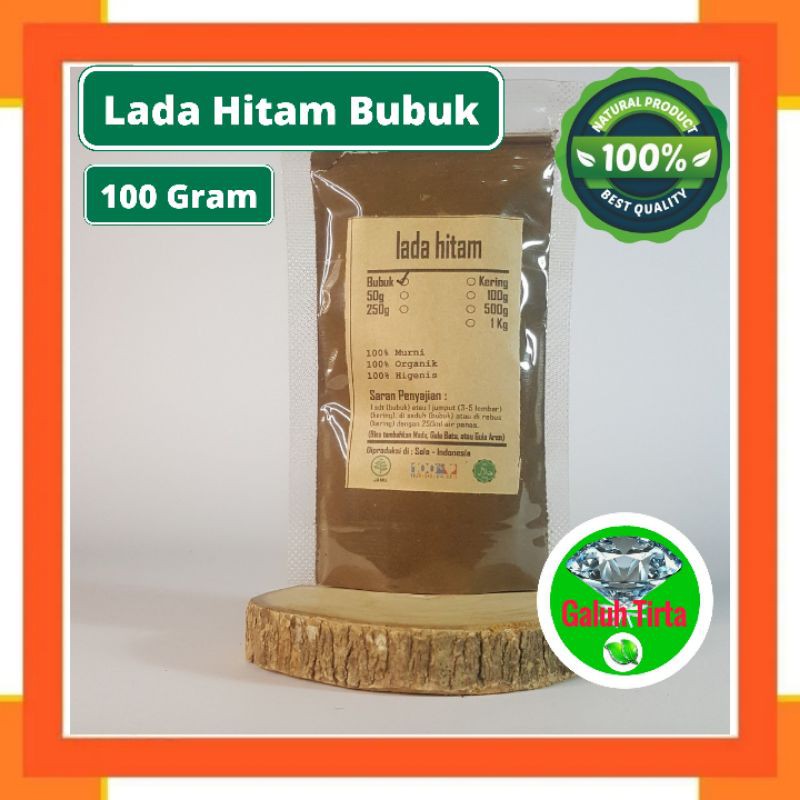 

LADA HITAM BUBUK 100 GRAM - Piper Nigrum - MURNI - JSR - REMPAH Herbal Diet Sehat secara alami