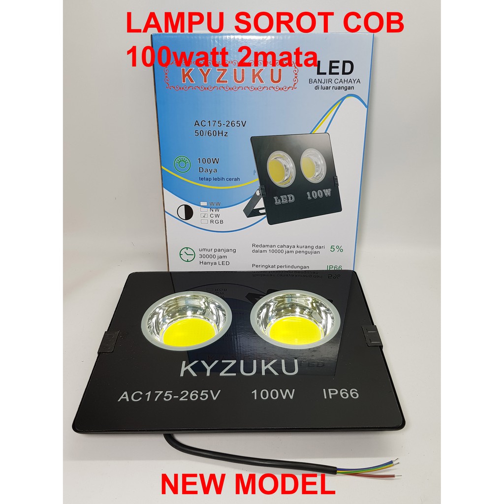 KYZUKU 220V AC 100 watt LED COB Floodled IP66 TIPIS / Lampu Sorot