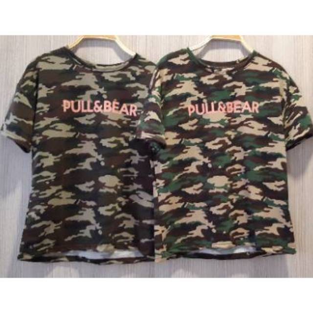 pull and bear army t shirt
