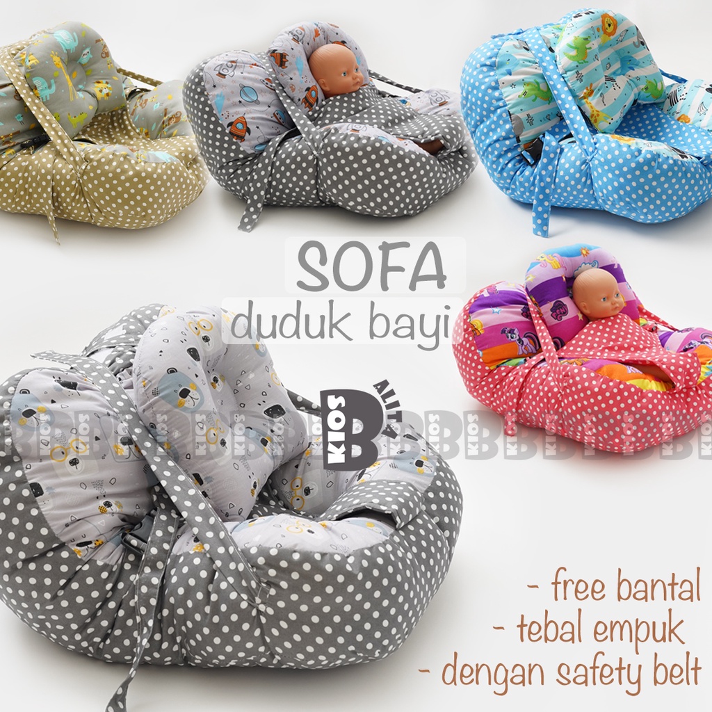 SOFA BAYI JUMBO DENGAN SABUK PENGAMAN GESPER MULTIFUNGSI BISA UNTUK KASUR BAYI FREE BANTAL PEYANG JUMBO / SOFA BAYI GESPER JUMBO / SOFA BAYI BELAJAR DUDUK JUMBO