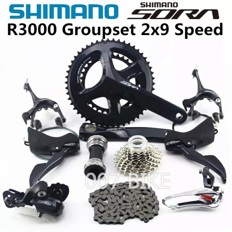 groupset shimano sora r3000 sepeda balap roadbike gravel