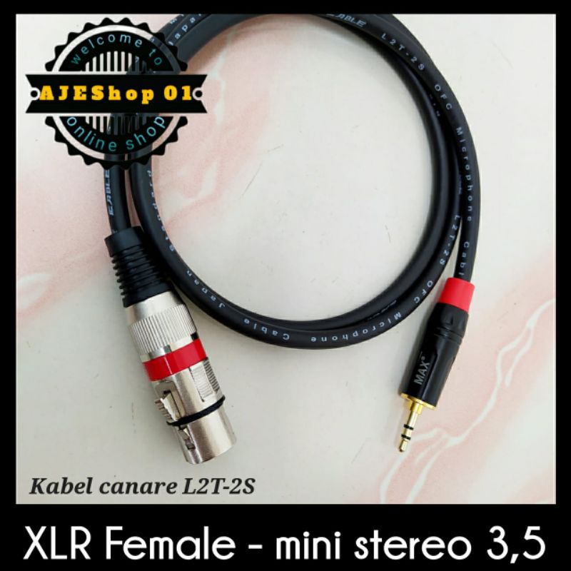 Kabel jack XLR female to jack 3,5 mini stereo