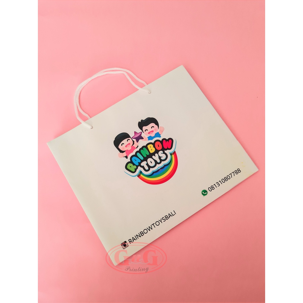 

Paper Bag Premium Custom Print / Tas Belanja Shopping Bag / Doff / Uk. Kecil 3