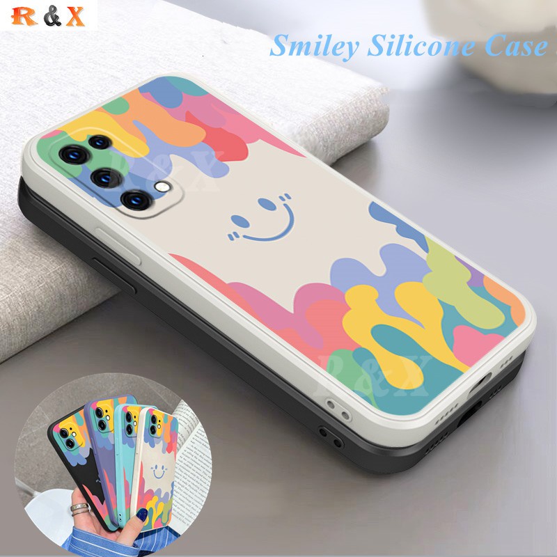 Casing OPPO A15 A16 Reno 6Z A53 2020 A54 A94 A31 A37 A59 F1S Reno5 Reno2F Reno5F 4F A12 A92 A52 A3s F9 F7 Motif Smiley