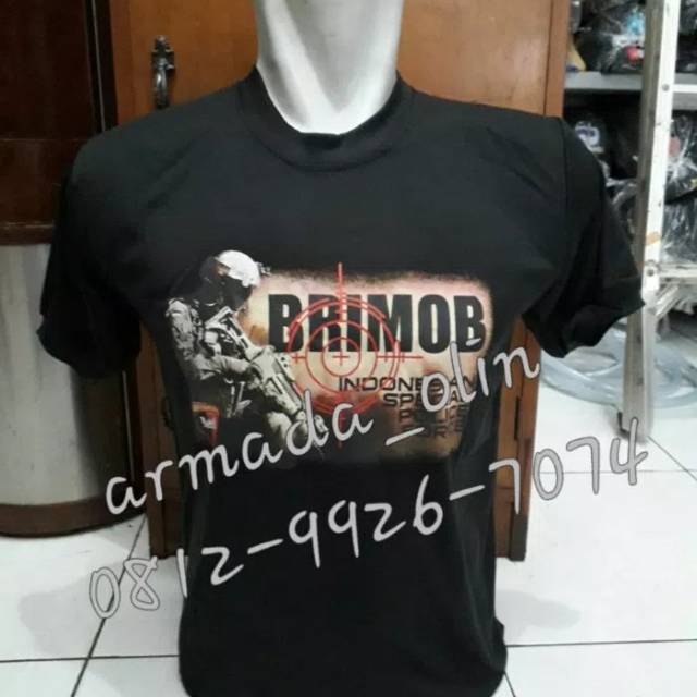 kaos brimob | kaos dalaman brimob warna hitam | kaos oblong brimob | Kaos brimob dewasa