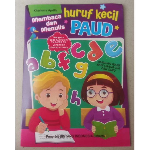 Buku Belajar Membaca dan Menulis ( menebalkan huruf) huruf kecil untuk PAUD