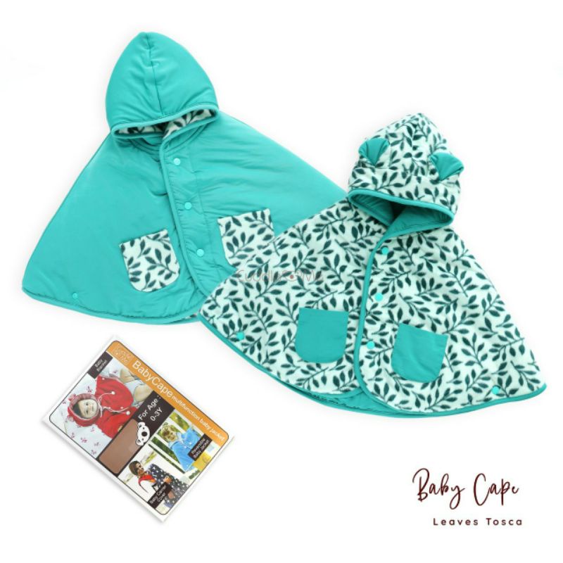 Jaket Anak CuddleMe BabyCape | Mantel Bayi Balita Cuddle Me Baby Cape | Grosir Cuddle Me BabyCape-Leaves Tosca