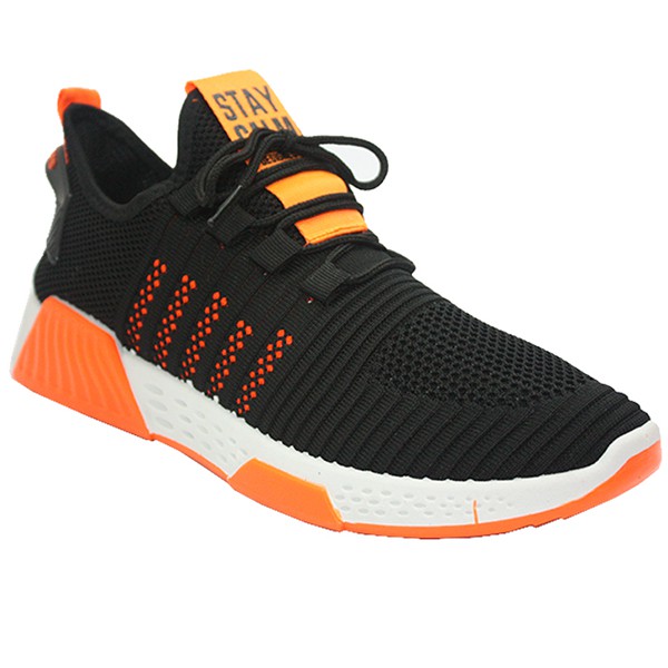 men orange sneakers