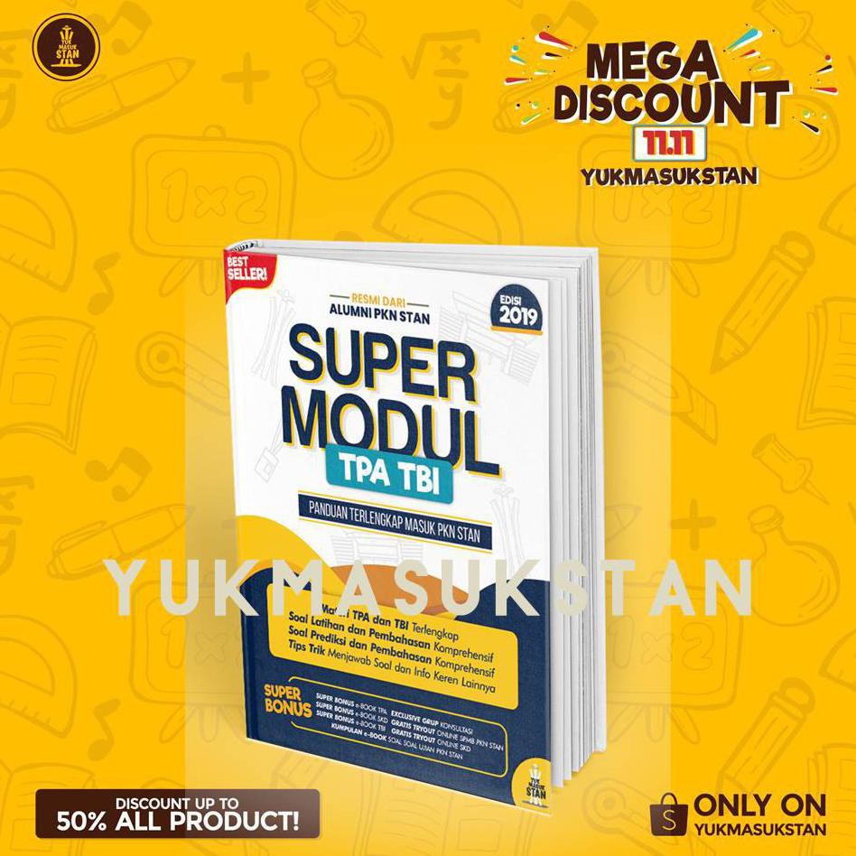 BUKU STAN 2019 TERLARIS BUKU USM PKN STAN 2019 SUPERMODUL (Free Merchandise + Free Ongkir)