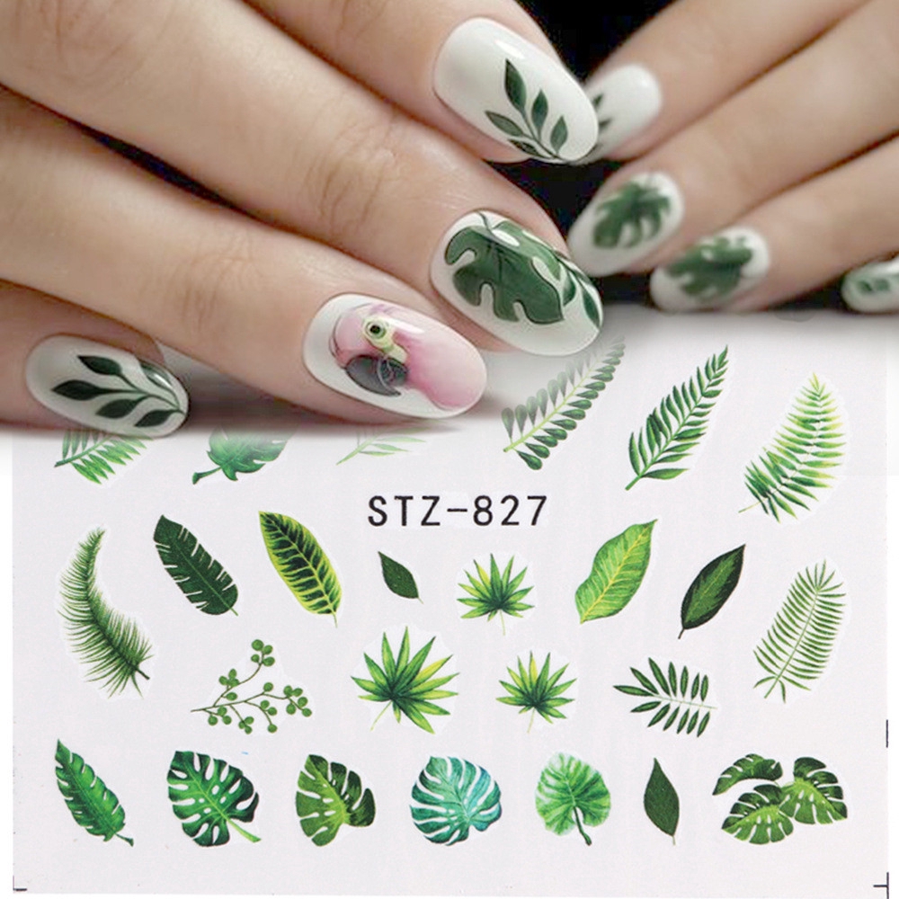 1 Lembar Stiker Kuku Gambar Pohon Kelapa untuk Nail Art Shopee Indonesia