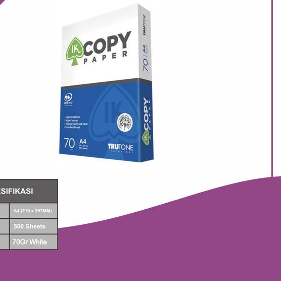 

♨ Kertas IK Copy Paper A4 70gr (Kertas HVS) ♗