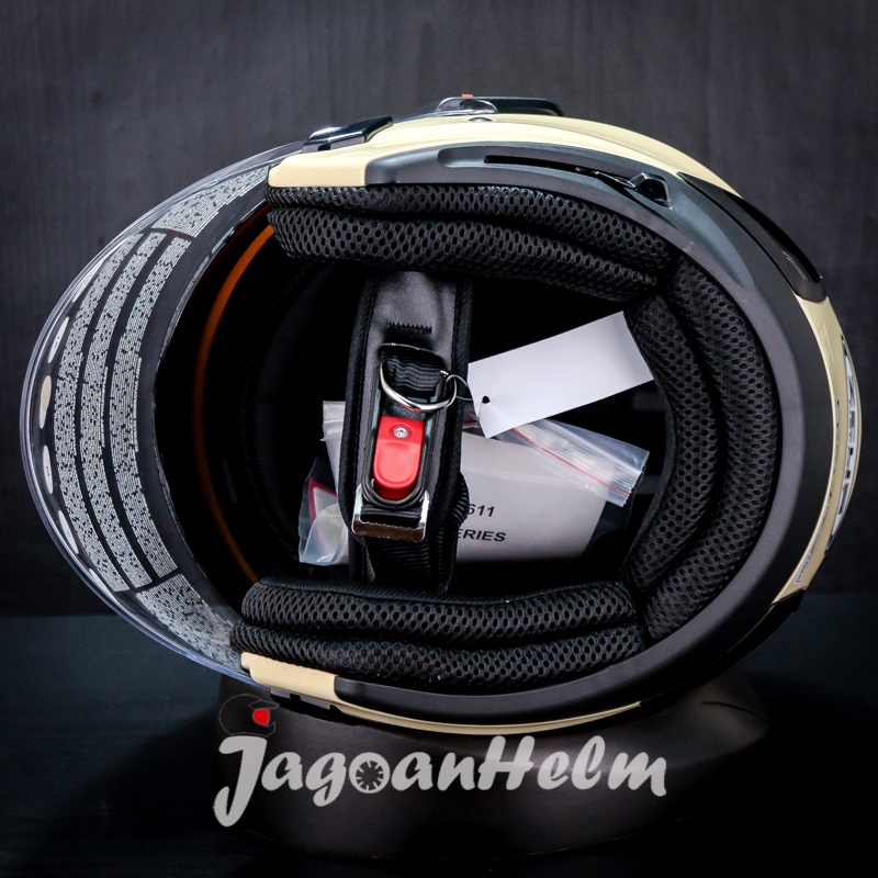 ZEUS HELM ZS611 | IVORY METALIC | SOLID ZS 611 Double Visor-5