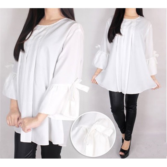 ERLINDA  BLOUSE WANITA | BIG SIZE | PLAIN BLOUSE | ATASAN WANITA | BAJU JUMBO ERLINDA-4