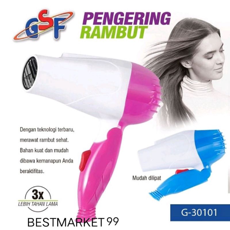 Hair Dryer GSF G 30101 Lowwatt Pengering Rambut Lipat